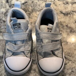 Converse Kids' Shiny Silver Sneakers